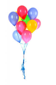 12 mix colour air filled balloons