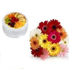 Mix Bouquet and 1/2 kg fruit cake