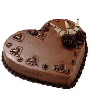 1 Kg Heart Chocolate Cake icing BE MY VALENTINE