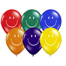 20 smiley gas balloons
