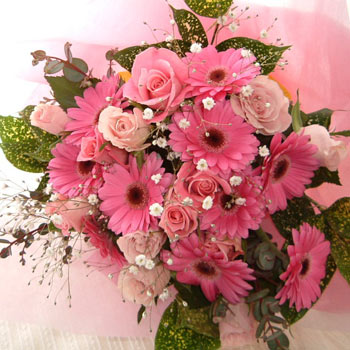 30 Pink gerberas arrangement