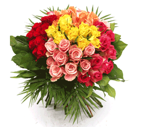 100 Mix Roses arrangement