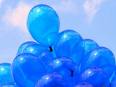 Blue blown balloons