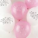 Pink & white blown balloons