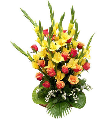 20 roses Gladioli mix bouquet