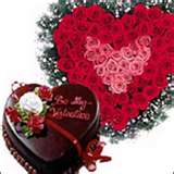 24 roses Heart with heart shaped chocolate cake 1 kg