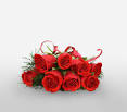 8 red roses bouquet