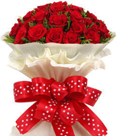 36 red roses bouquet