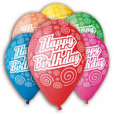 25 helium Happy birthday balloons