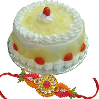 Cake with rakhi