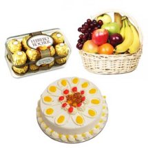 6 Ferrero 1 kg Fresh fruits 1/2 kg Pineapple cake
