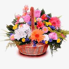 Assorted flowers basket