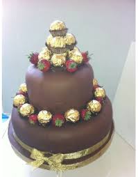 2 tier ferrero rocher cake