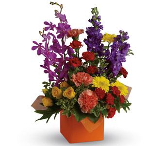 Basket of assorted flowers