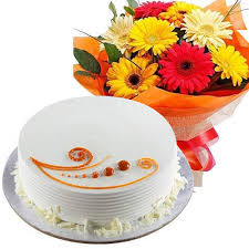 1 Kg Cake with Mixed flowers