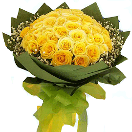 30 yellow roses bouquet