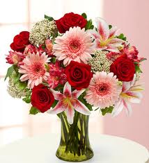 Flowers in a glass vase