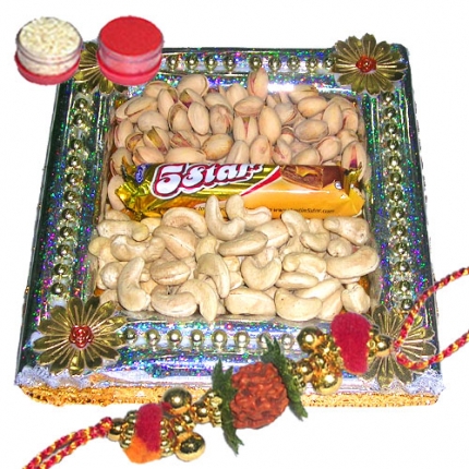 Kaju pista 1 kg + 5 star roli chawal thali