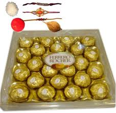 24 pc ferrero rocher with 2 rakhi