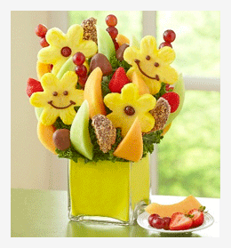 hand crafted designer fruit arrangement