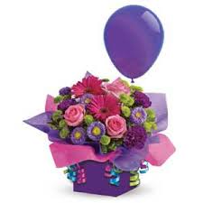 Flowers with balloons