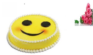 Eggless 1/2 kg smiley chocolate cake