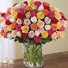 165 mix flowers vase